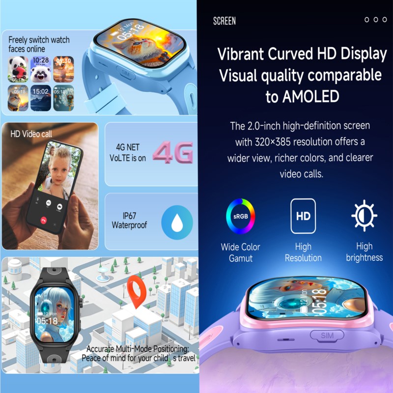 ساعة ذكية للأطفال بتقنية 4G مع - مراجعة Smartwatch Watches For Kids With Gps وسعره