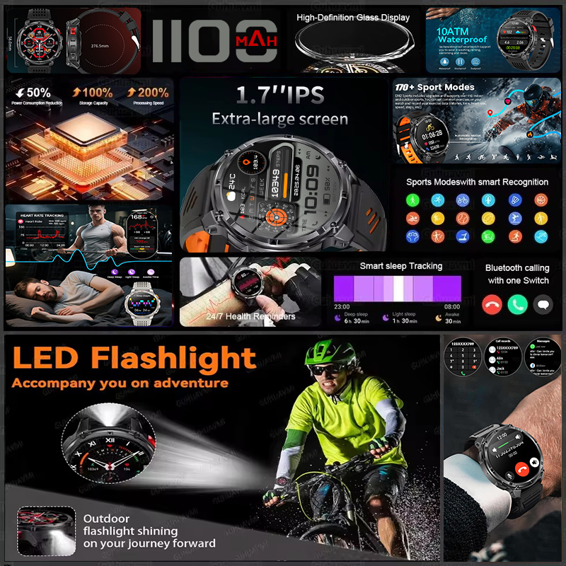 T-REX 3 ساعة ذكية عسكرية للرجا - مراجعة Altimeter Compass Watch وسعره