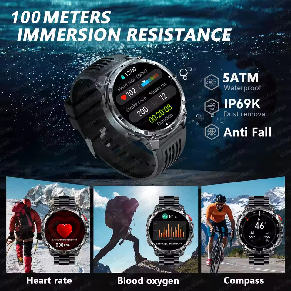 T-REX 3 ساعة ذكية عسكرية للرجا - مراجعة Altimeter Compass Watch وسعره