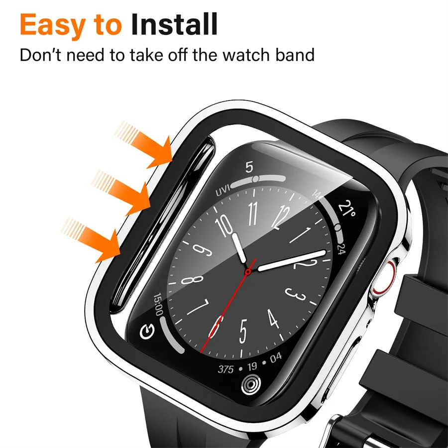 زجاج + غطاء لساعة أبل سلسلة 8  - مراجعة Smartwatch Watches For Girls وسعره