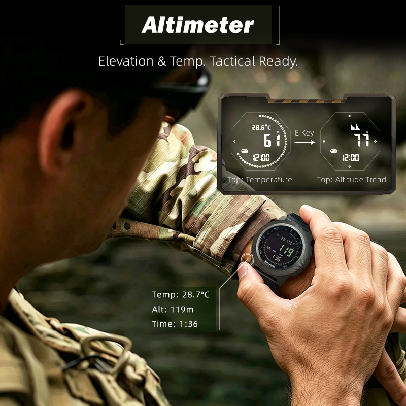 ساعة رقمية للرجال من نورث إيدج - مراجعة Altimeter Compass Watch وسعره