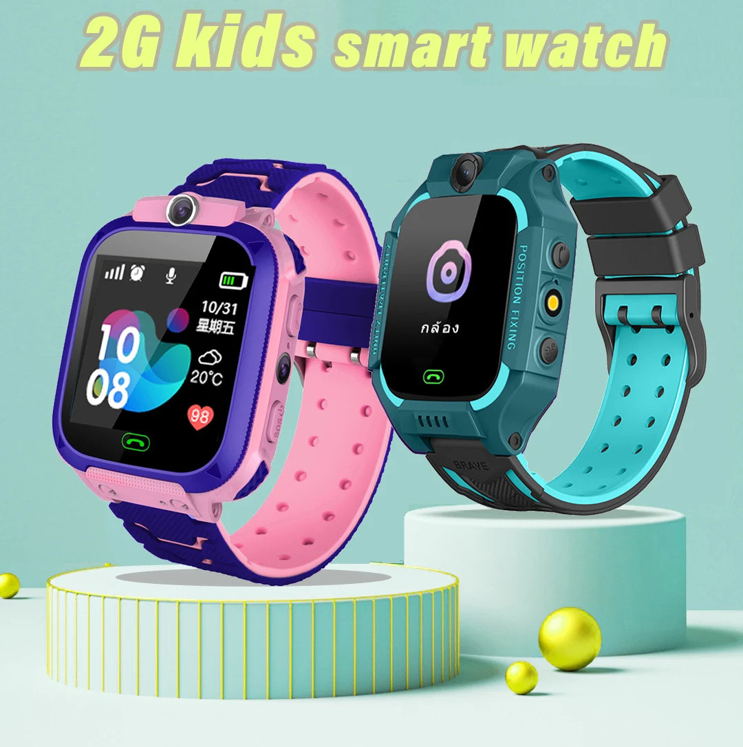 Q12 ساعة ذكية للأطفال 2G SOS C - مراجعة Smartwatch Digital Watches For Kid Girl وسعره