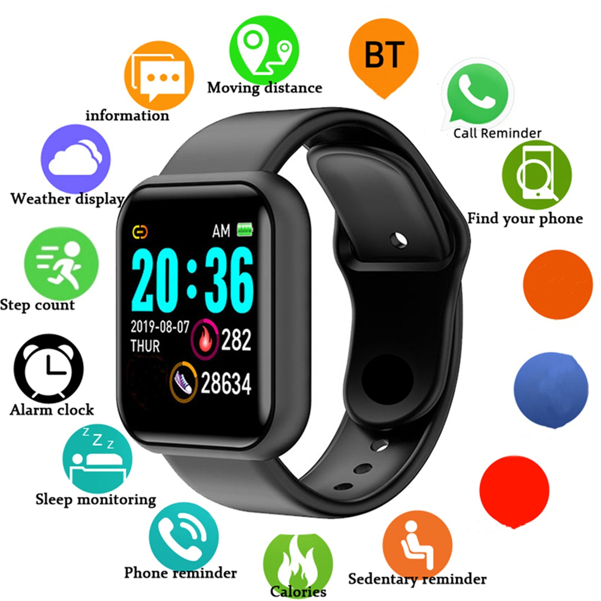 الرجال الساعات الذكية شاشة ملو - مراجعة Smartwatch Watches For Girls وسعره
