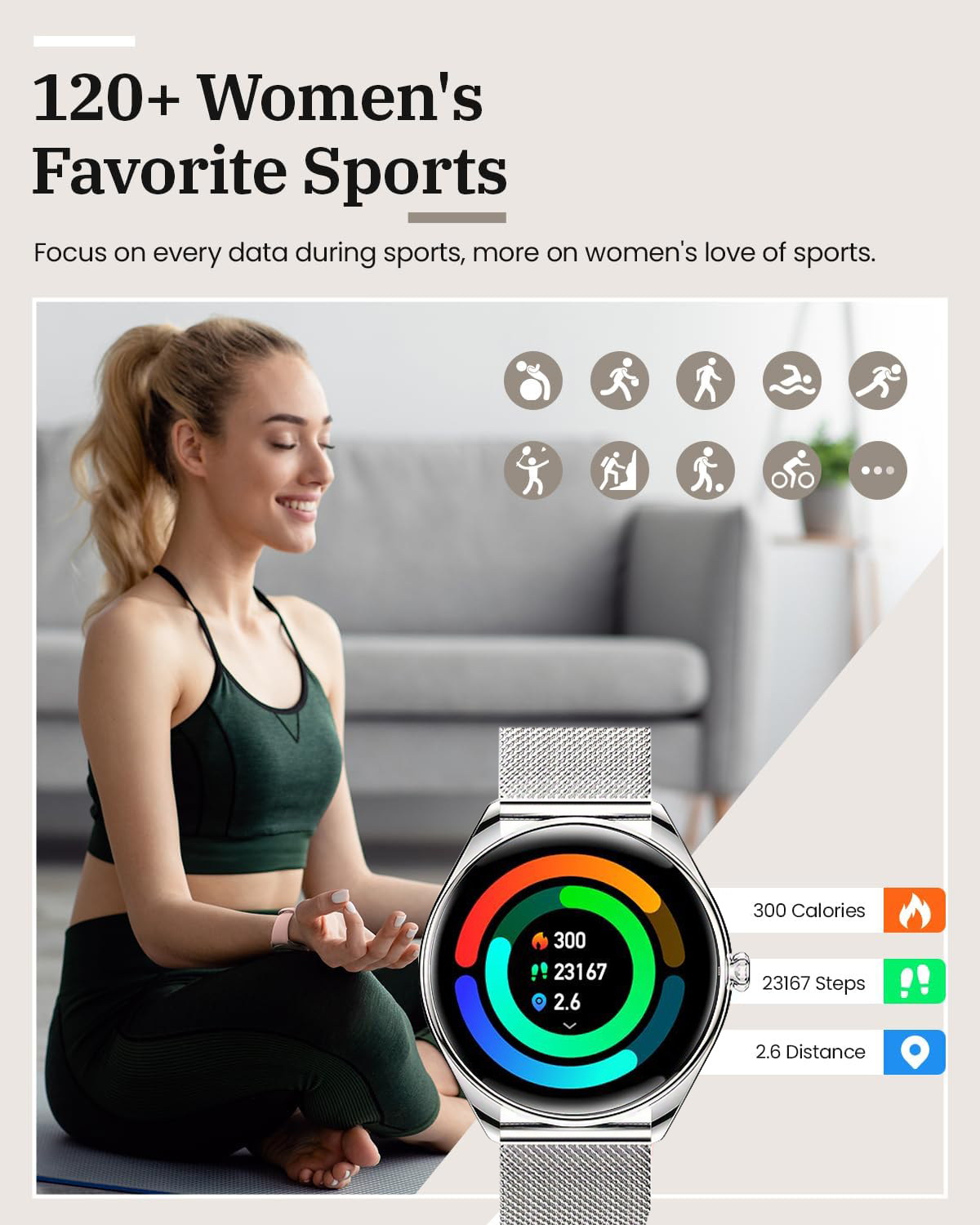 ساعة ذكية أصلية للنساء 2026، ش - مراجعة Watches Ladies Smartwatch وسعره