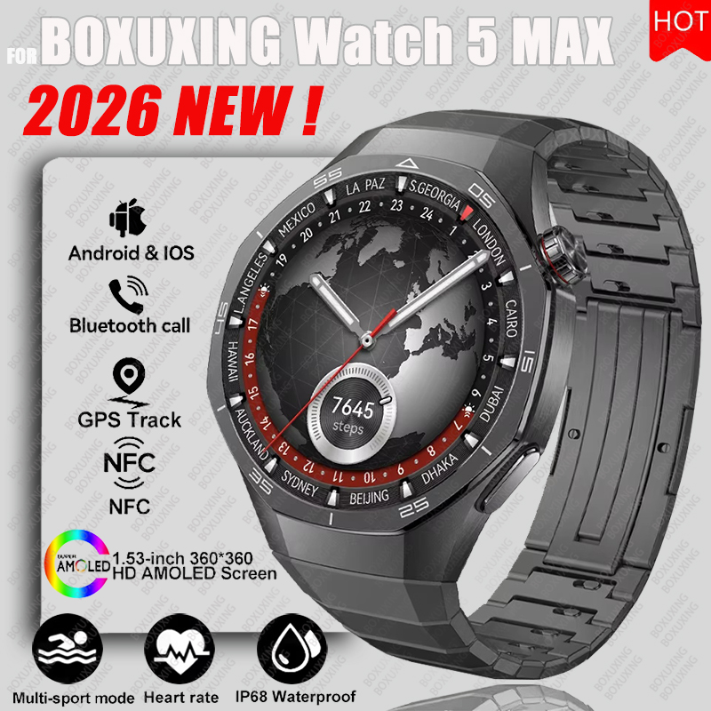 2026 جديد ساعة BOXUXING 5 ماكس - مراجعة Smartwatch Watches For Women With Gps وسعره
