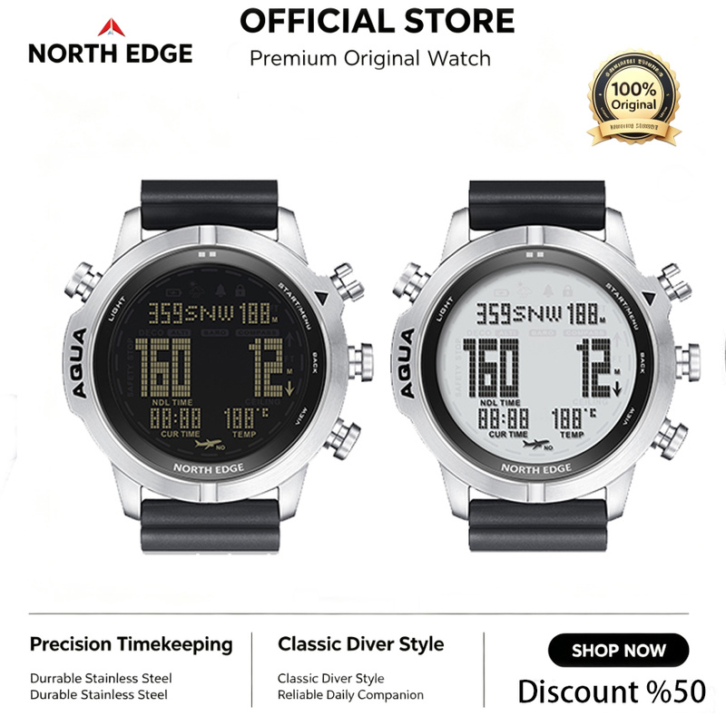 ساعة نورث إيدج الرقمية للرجال، - مراجعة Altimeter Compass Watch وسعره