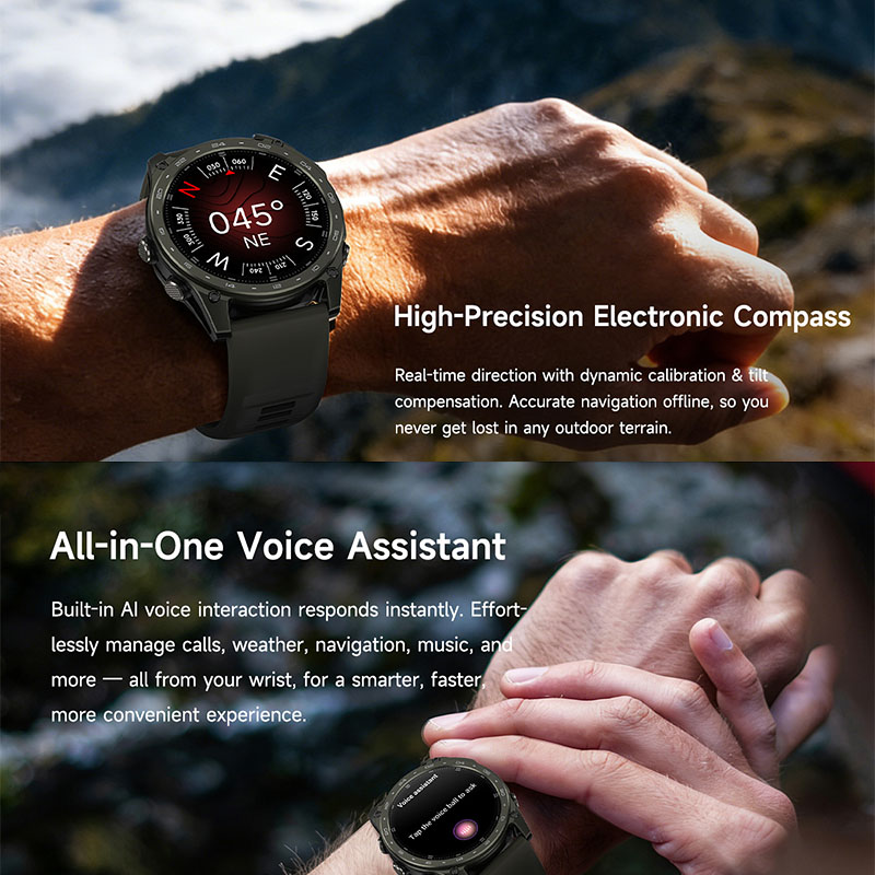 ساعة ذكية جديدة مقاومة للماء 5 - مراجعة Altimeter Compass Watch وسعره